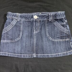 GUESS Woman's Blue Jean Denim Skirt Size 28 Waist 28